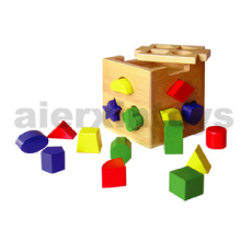 Wooden Shape Sorting Cube (80072)